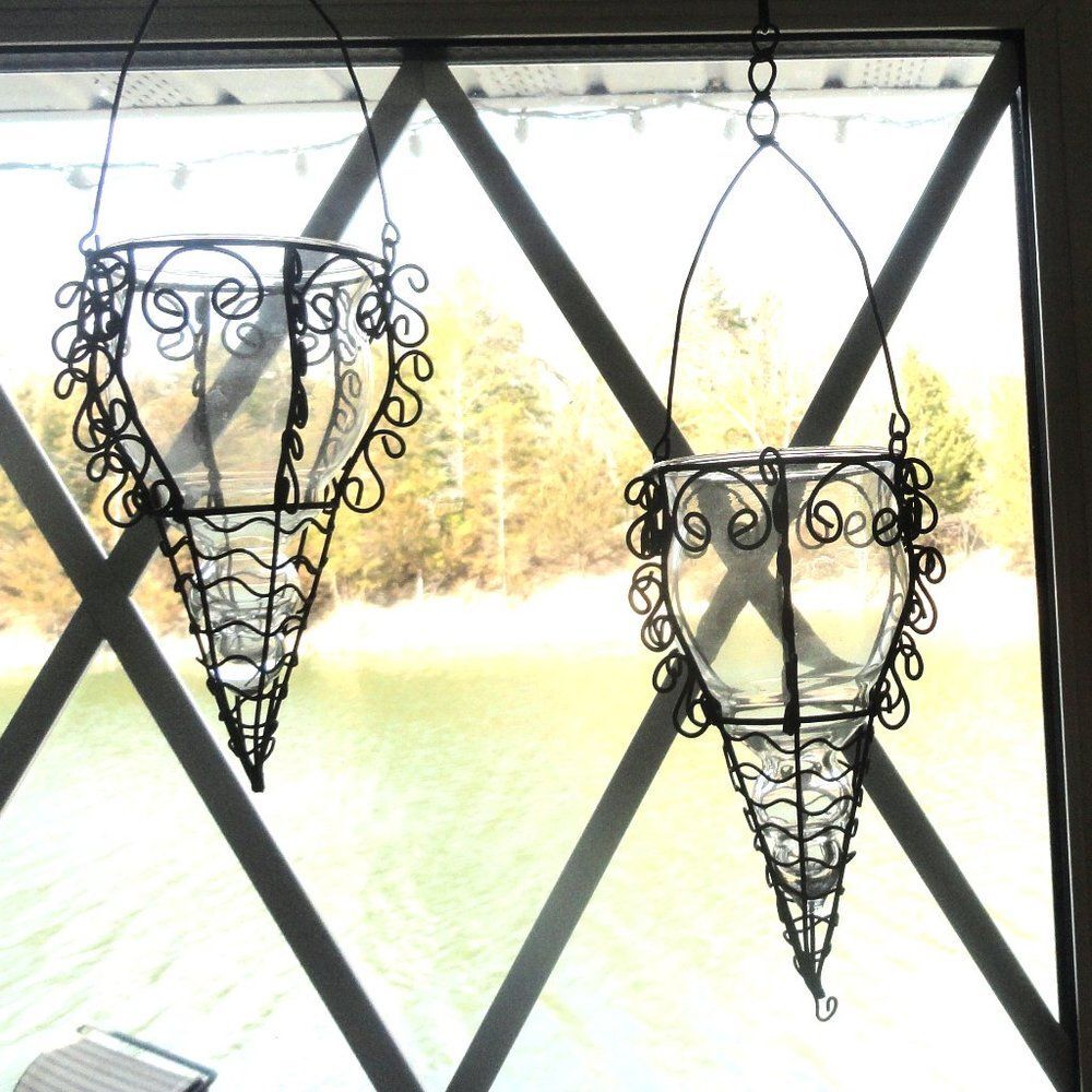 Gothic Candle / Votives Glass Domes Vintage